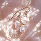 - Asymmetrical Shell & Pearl Earrings - Momi - ke aloha jewelry