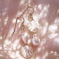 - Asymmetrical Shell & Pearl Earrings - Momi - ke aloha jewelry