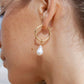 - Baroque Pearl Hoop Earrings - Kēhau - ke aloha jewelry