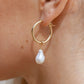 - Baroque Pearl Hoop Earrings - Kēhau - ke aloha jewelry