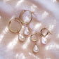 - Baroque Pearl Hoop Earrings - Kēhau - ke aloha jewelry