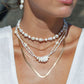 Gold Necklace - Baroque Pearl Puka Shell Necklace - Kakahi - ke aloha jewelry