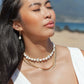 Gold Necklace - Baroque Pearl Scallop & Puka Shell Necklace - Keao - ke aloha jewelry