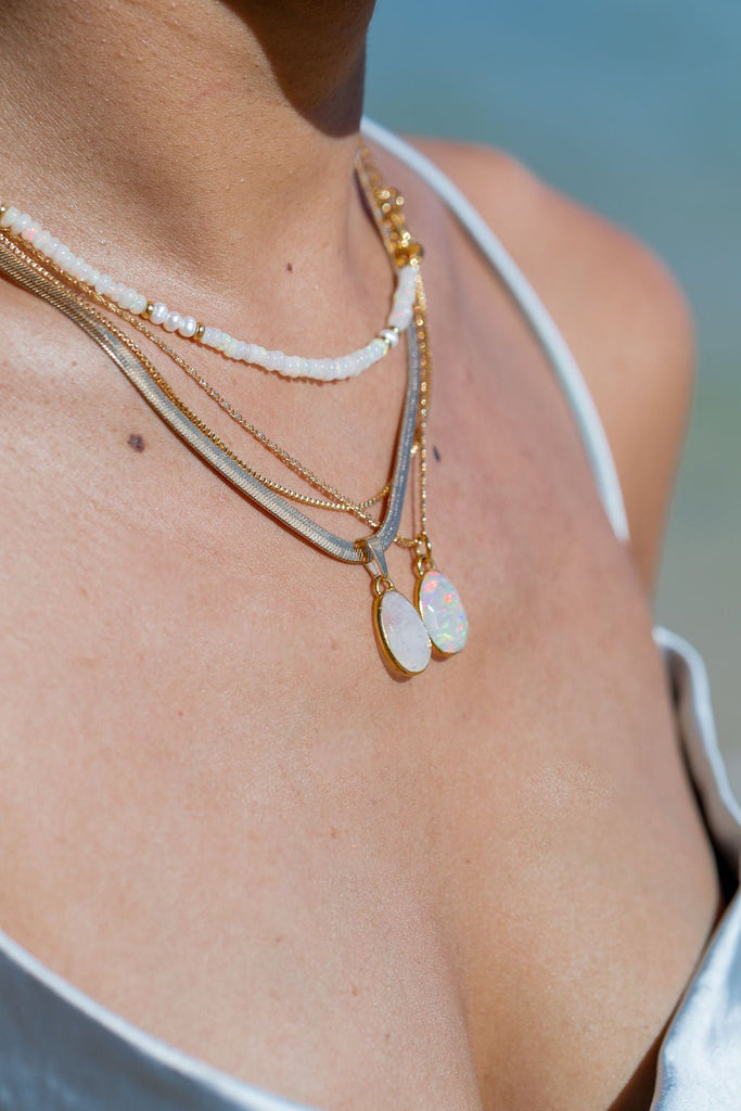 Gold Necklace - Basic Gold Box Chain Necklace - Iolani - ke aloha jewelry