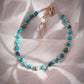 Gold Bracelet - Beaded Turquoise Bracelet - ke aloha jewelry
