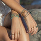 Gold Bracelet - Beaded Turquoise Bracelet - ke aloha jewelry