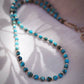 Gold Necklace - Beaded Turquoise Necklace - ke aloha jewelry