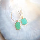 Chrysoprase Gold Medium Hoop Earrings - Gold Anuhea