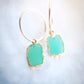 Chrysoprase Gold Medium Hoop Earrings - Gold Anuhea