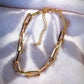 Anklets - Chunky Gold Paperclip Chain Anklet - Hie - ke aloha jewelry