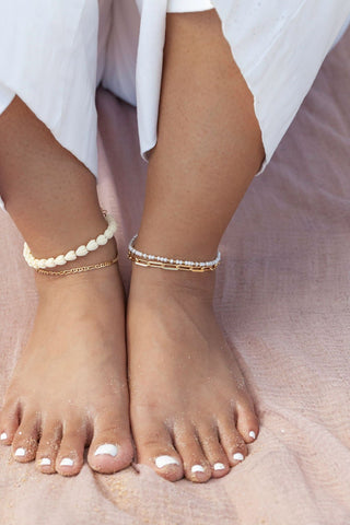 Anklets - Chunky Gold Paperclip Chain Anklet - Hie - ke aloha jewelry