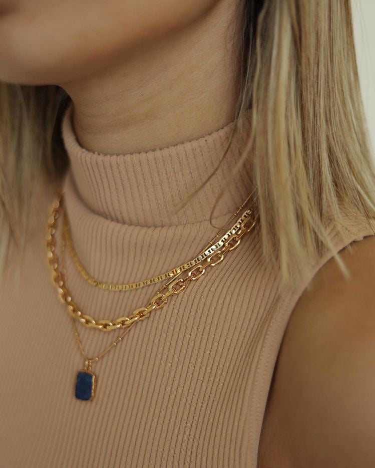 Gold Necklace - Chunky Paperclip Link Gold Chain Necklace - Nāwai - ke aloha jewelry