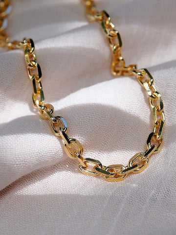 chunky paperclip link gold chain necklace nawai ke aloha jewelry