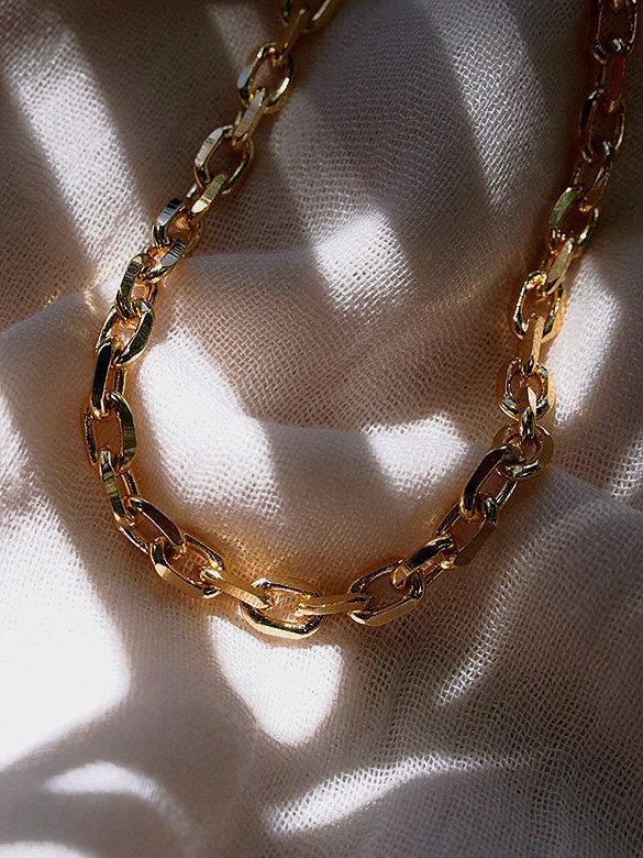 - Chunky Paperclip Link Gold Chain Necklace - Nāwai - ke aloha jewelry