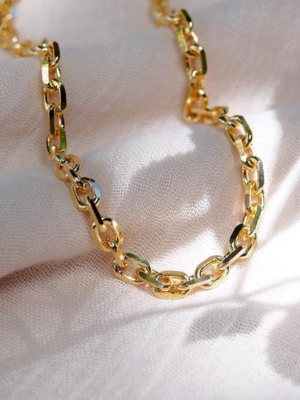 - Chunky Paperclip Link Gold Chain Necklace - Nāwai - ke aloha jewelry