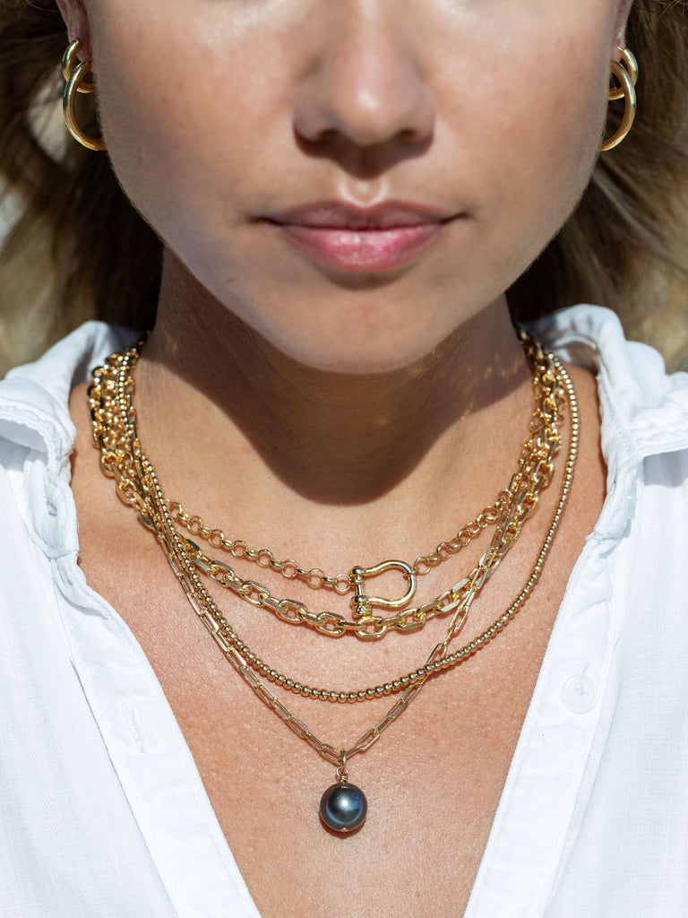 Chunky Paperclip Chain Necklace (Water Resistance Premium Plating) in 2024  | Chain necklace, Chain link necklace, Chain