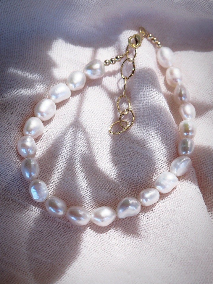 Anklets - Chunky White Pearl Anklet - Ala - ke aloha jewelry