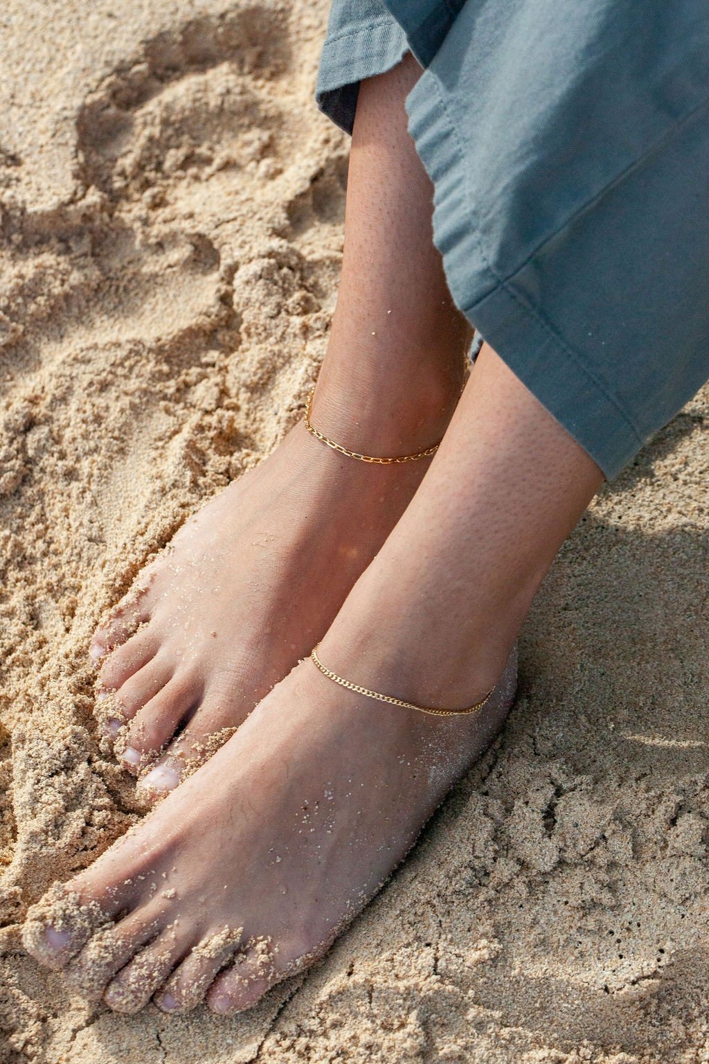 Anklets - Classic Paperclip Chain Anklet - Kehlani - ke aloha jewelry