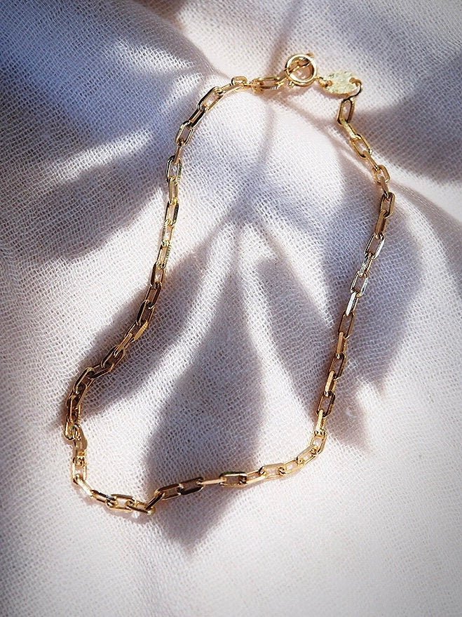 Anklets - Classic Paperclip Chain Anklet - Kehlani - ke aloha jewelry