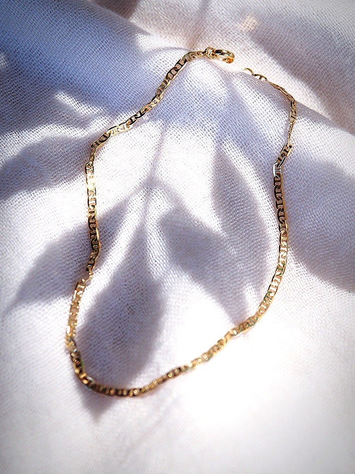 Anklets - Dainty Flat Mariners Chain Anklet - Kala - ke aloha jewelry