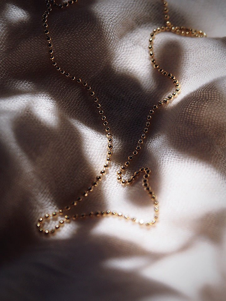 Gold Necklace - Dainty Gold Ball Chain Necklace - Kaila II - ke aloha jewelry