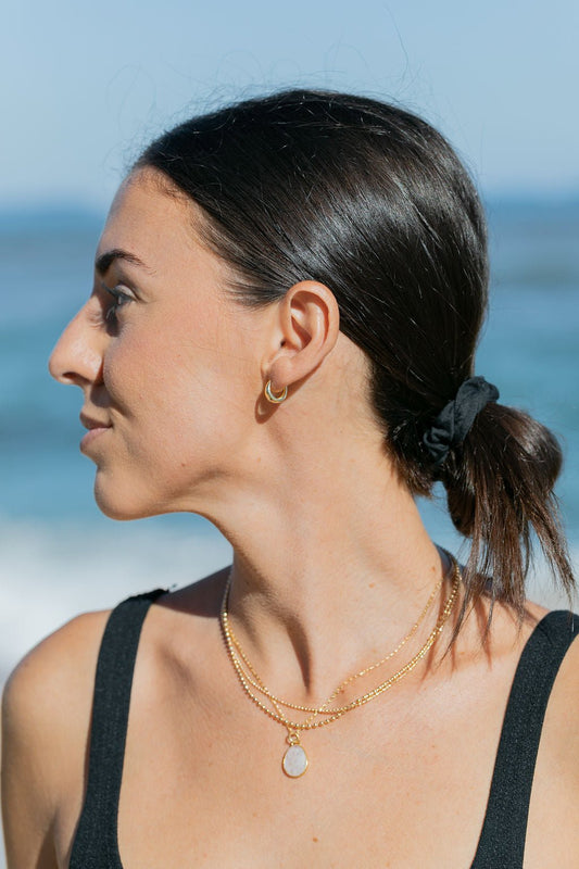 Gold Necklace - Dainty Gold Ball Chain Necklace - Kaila II - ke aloha jewelry