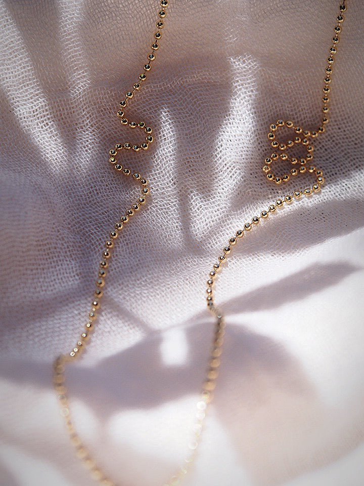 Gold Necklace - Dainty Gold Ball Chain Necklace - Kaila II - ke aloha jewelry