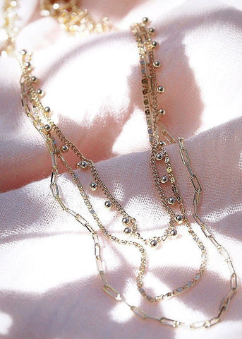 - Dainty Gold Chain Necklace Set - ke aloha jewelry