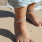 Anklets - Dainty Gray Pearl Anklet - Maile - ke aloha jewelry