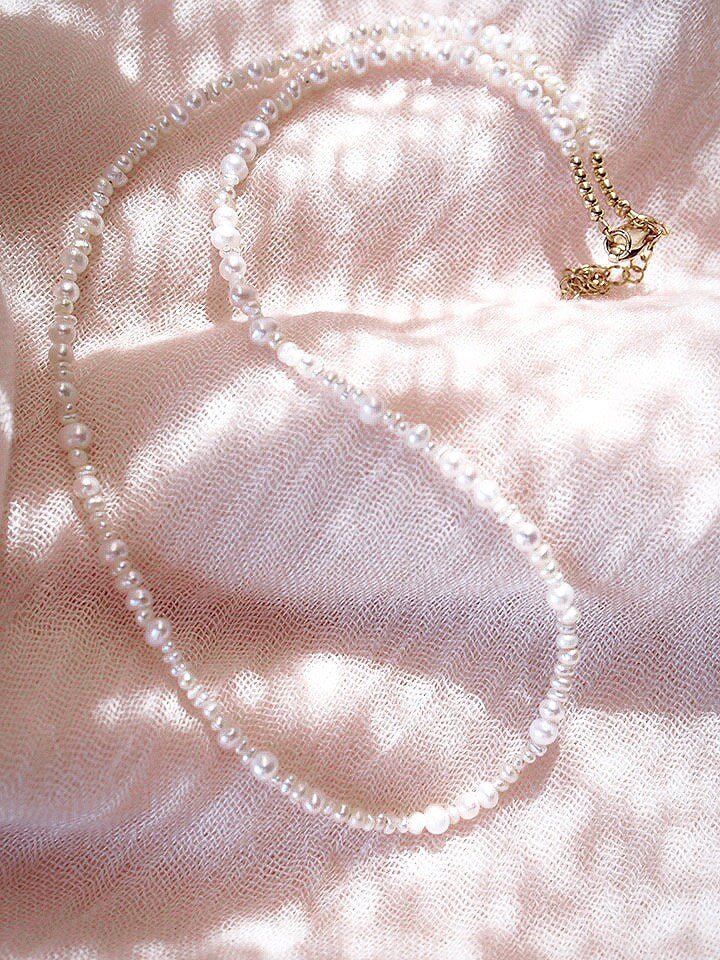 - Dainty Organic White Pearl Necklace - Kale'a - ke aloha jewelry