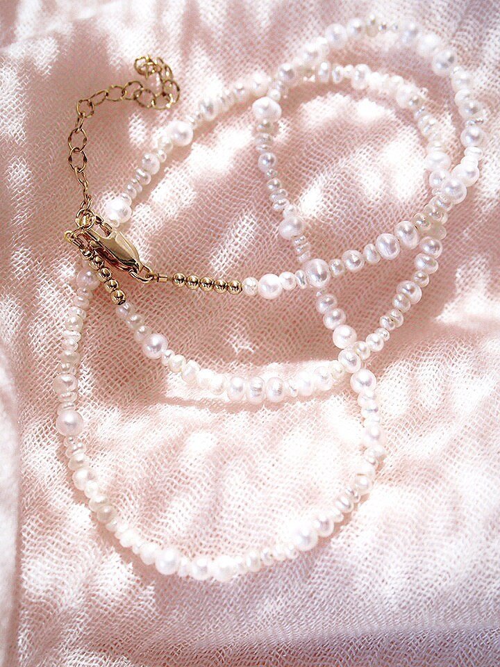 - Dainty Organic White Pearl Necklace - Kale'a - ke aloha jewelry
