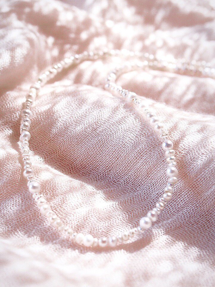- Dainty Organic White Pearl Necklace - Kale'a - ke aloha jewelry