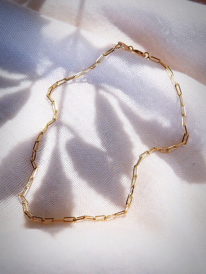 Anklets - Dainty Paperclip Chain Anklet - Kei - ke aloha jewelry