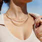 Gold Necklace - Dainty Paperclip Chain Necklace - ke aloha jewelry