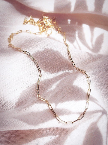 - Dainty Paperclip Chain Necklace - ke aloha jewelry