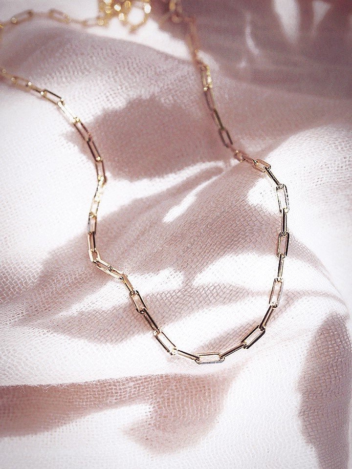 - Dainty Paperclip Chain Necklace - ke aloha jewelry