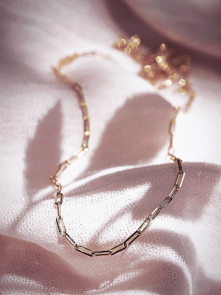 - Dainty Paperclip Chain Necklace - ke aloha jewelry
