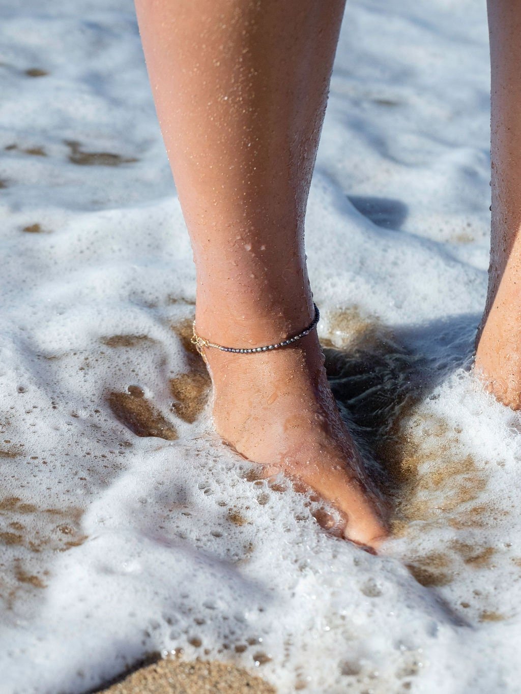 Anklets - Dainty Peacock Pearl Anklet - Maile - ke aloha jewelry