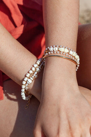 Bracelets - Dainty Pearl Linked Bracelet - Hokuhelele'i - ke aloha jewelry