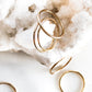 Dainty Smooth Gold Stack Ring - Kaipo
