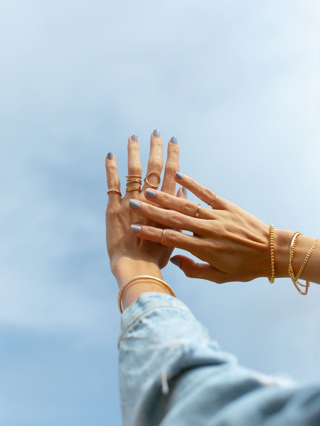 Rings - Dainty Smooth Gold Stack Ring - Kaipo - ke aloha jewelry
