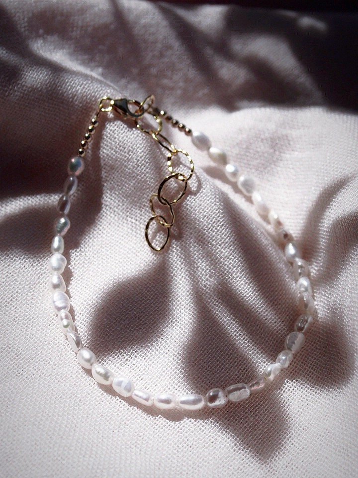 Anklets - Dainty White Pearl Anklet - Maile - ke aloha jewelry