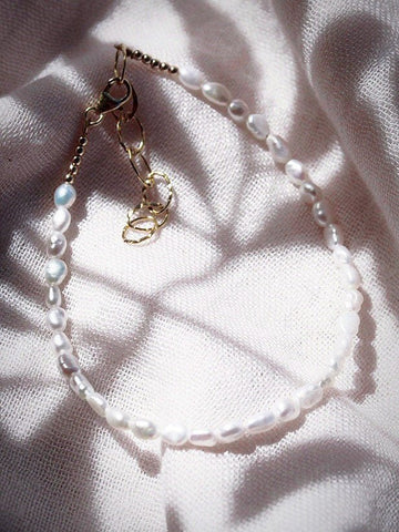 Anklets - Dainty White Pearl Anklet - Maile - ke aloha jewelry
