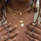 Gold Necklace - Delicate Twin Dot Gold Snake Chain Necklace - Kalili - ke aloha jewelry