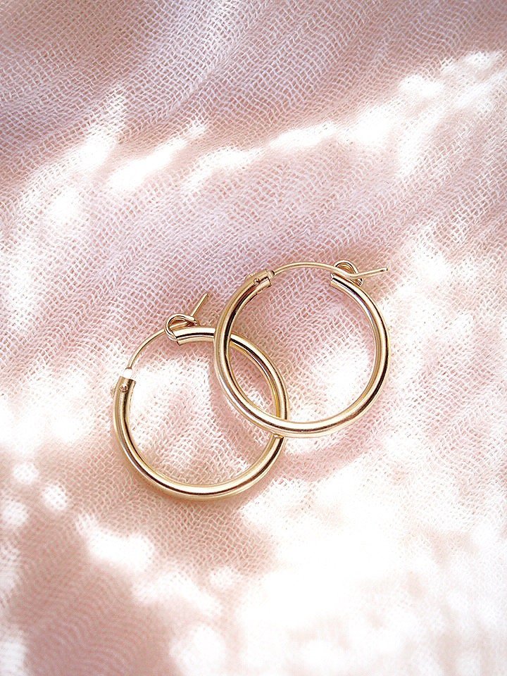 - Everyday Gold Filled Hoops - Ahulani - ke aloha jewelry