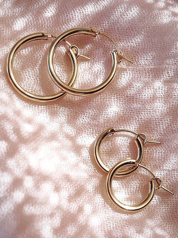 - Everyday Gold Filled Hoops - Ahulani - ke aloha jewelry