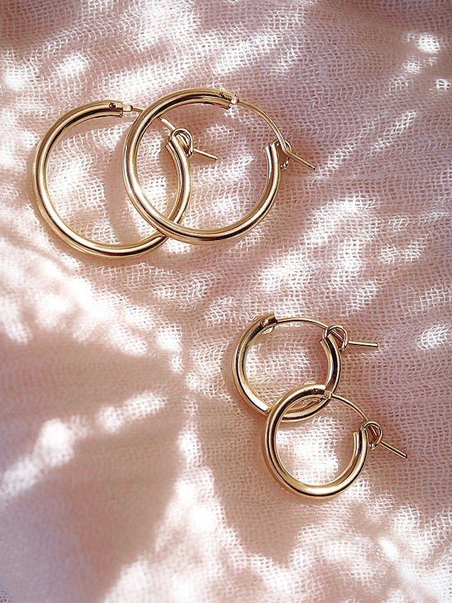 - Everyday Gold Filled Hoops - Ahulani - ke aloha jewelry