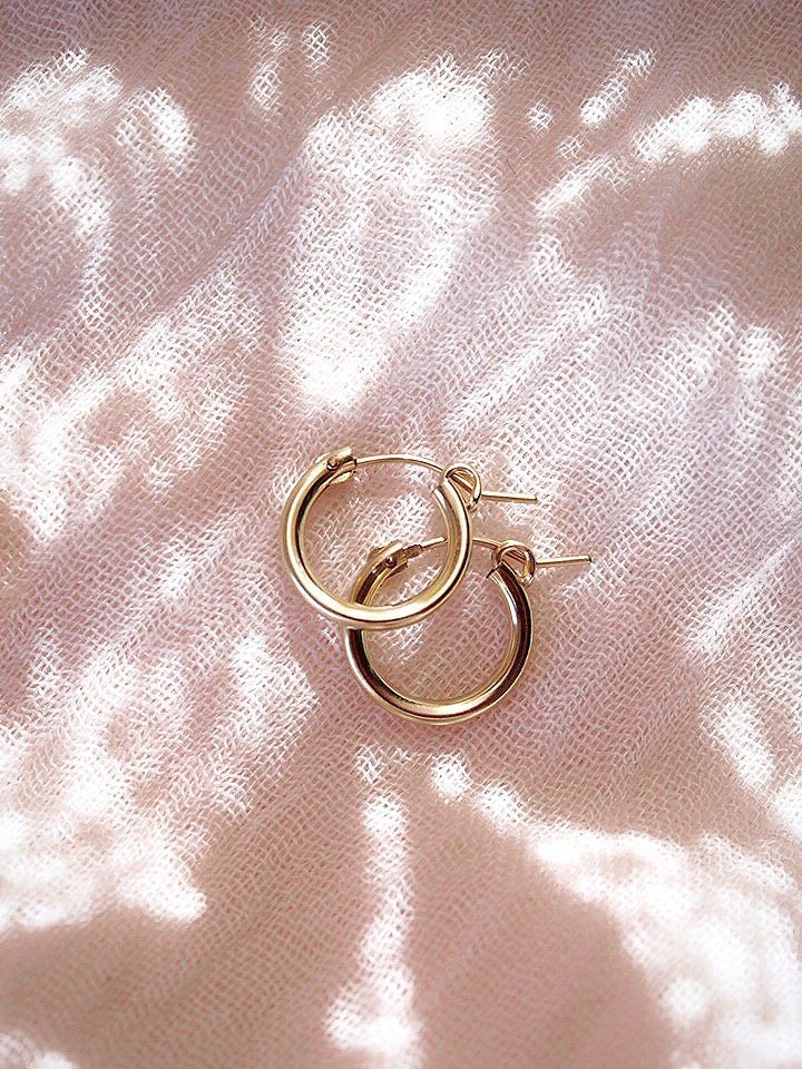 - Everyday Gold Filled Hoops - Ahulani - ke aloha jewelry