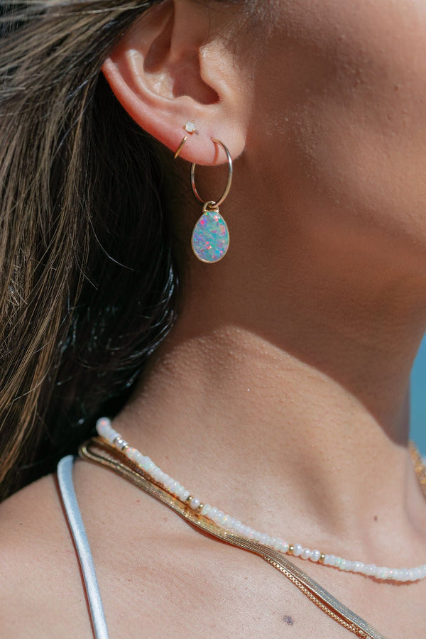 Single Unisex Men's Squared Silver Hoop Earring - Kahua– ke aloha jewelry