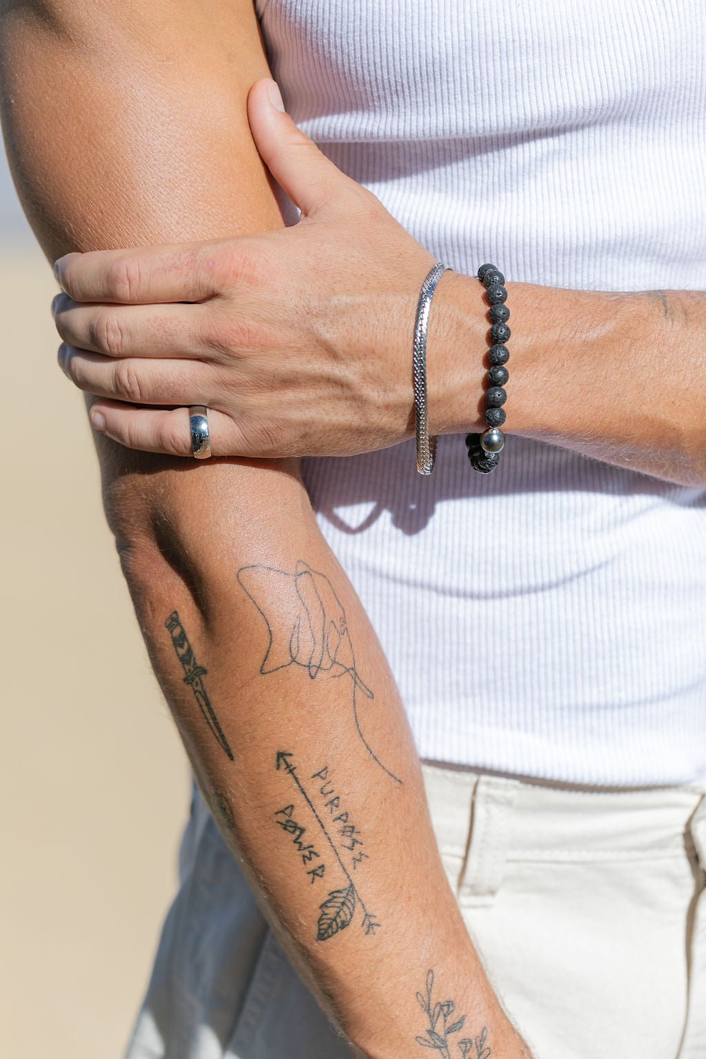 Stainless Steel Bracelet - Flat Woven Men's Stainless Steel Bracelet - Aoloa - ke aloha jewelry